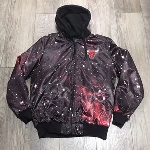 NBA Chicago Bulls Galaxy Unisex Hooded Jacket Size Medium